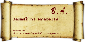 Baumöhl Arabella névjegykártya